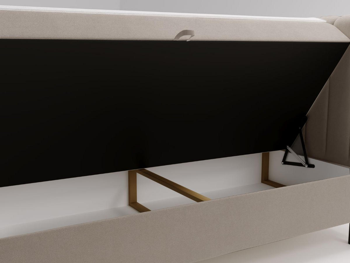 BOXBETT Primavera 180x200 Beige - Beige, Holz/Textil (180/200cm) - Graingold