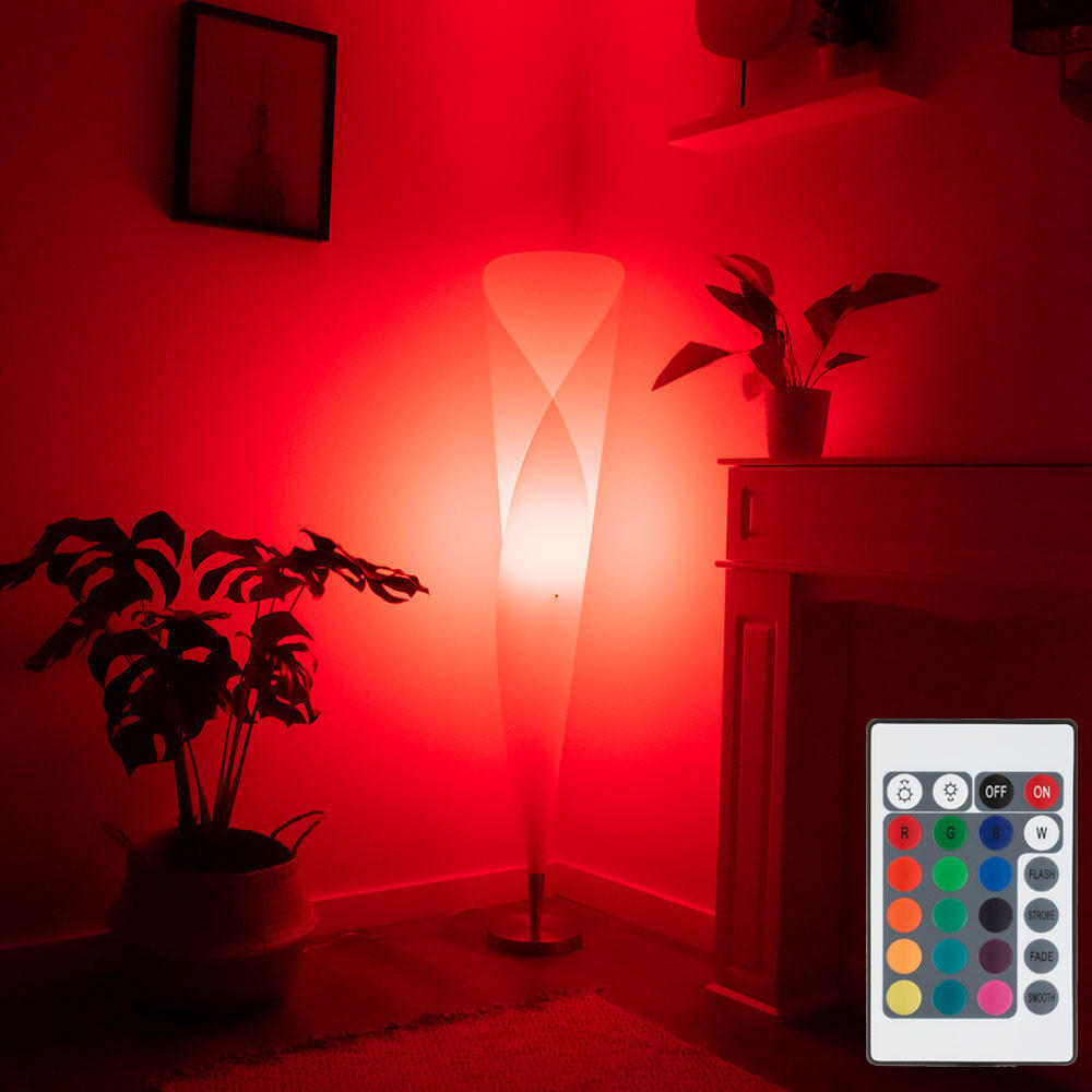 LED STEHLEUCHTE Metall Weiß - Weiß, Metall (30/35/143.5cm) - Globo Lighting