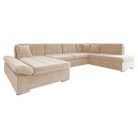 ECKSOFA Bergen, Seite: Links - Silberfarben/Sahara, Holz/Textil (345/76/205cm) - MIRJAN24