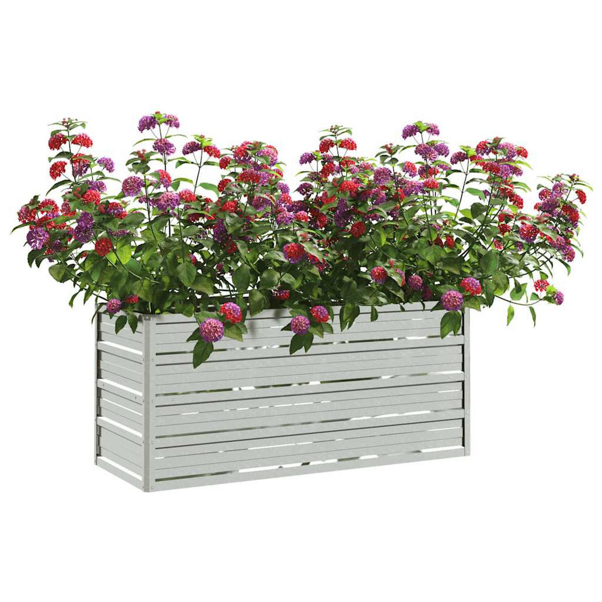 HOCHBEET 100/40/45 cm, aus Verzinkter Stahl, Silber - Silberfarben, Metall (40/45/100cm) - vidaXL