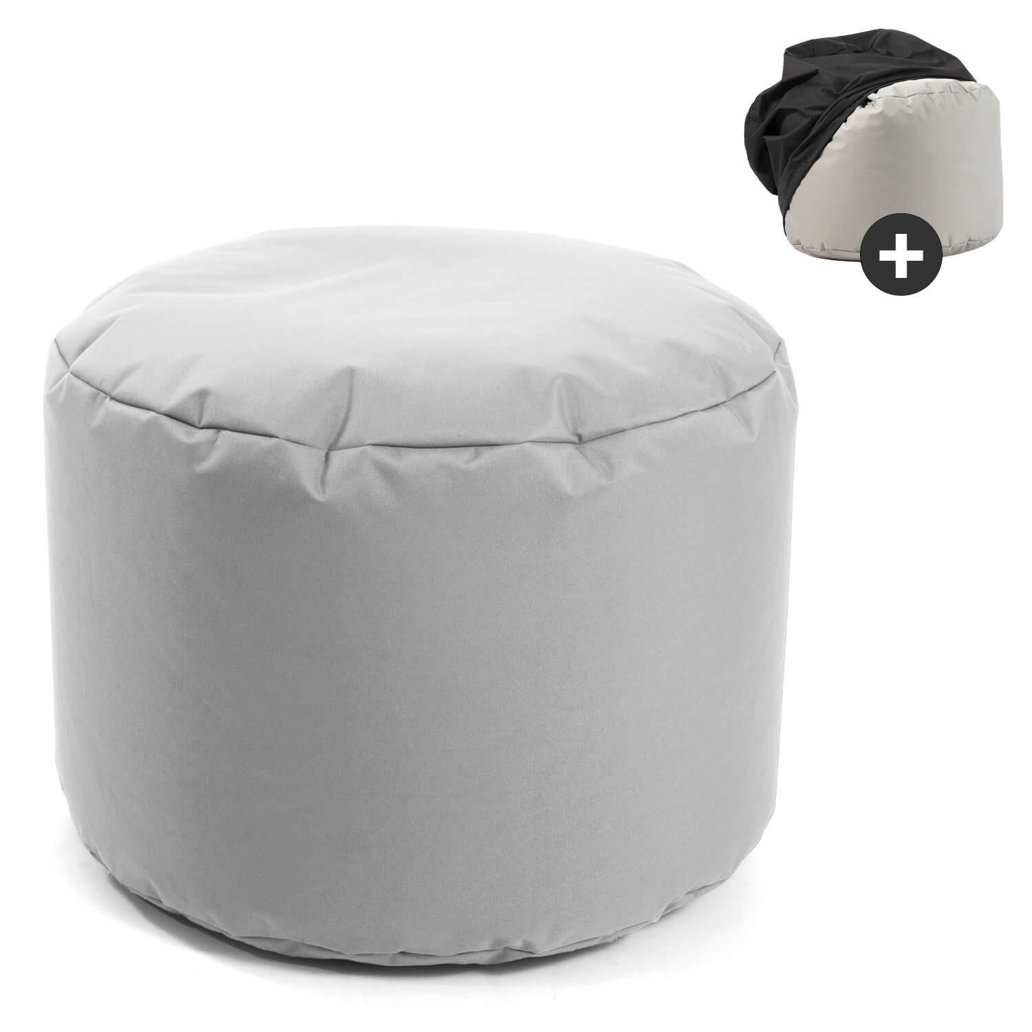 Mokebo Pouf Grau 60x40x60 cm