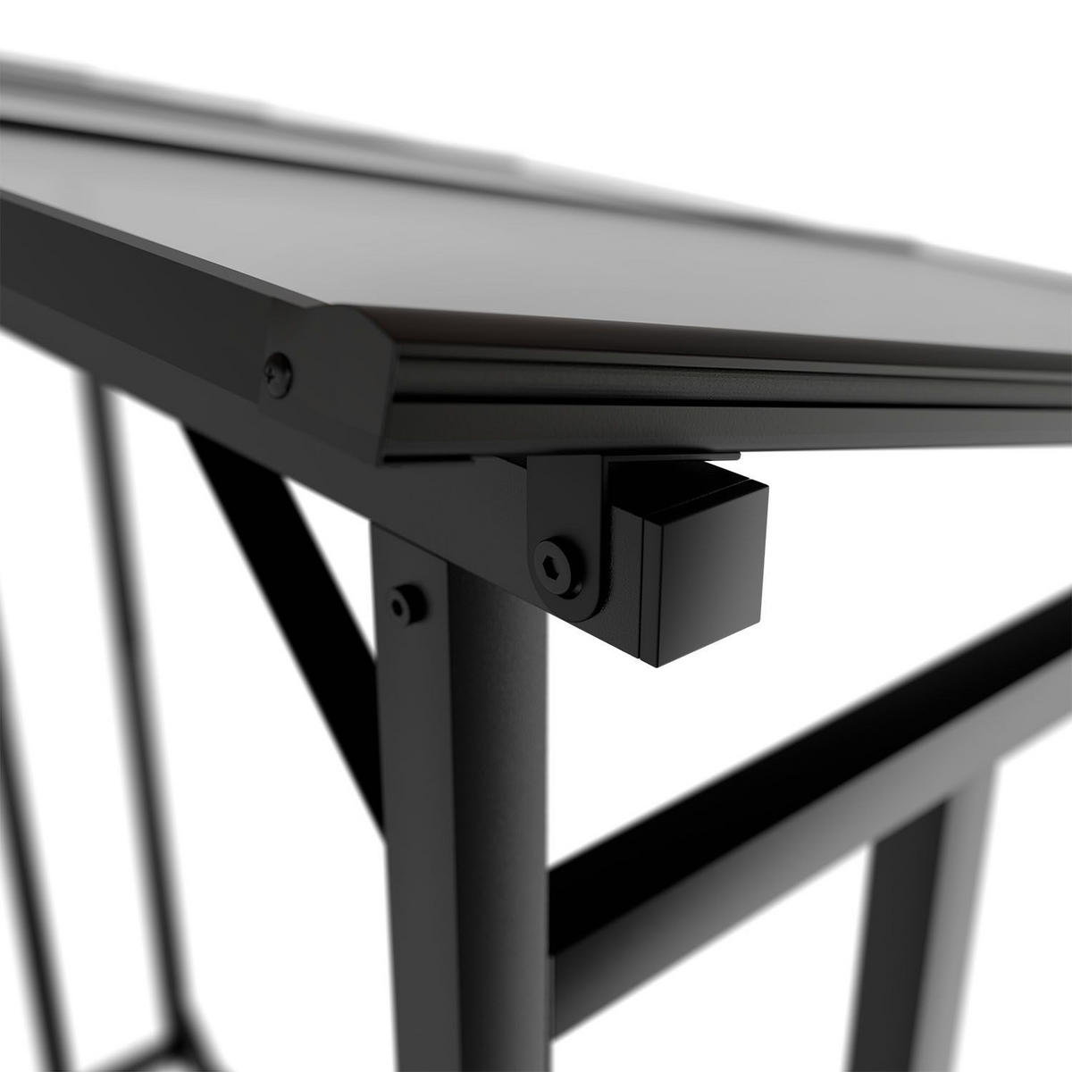 KAMINHOLZREGAL mit Dach - Schwarz, Metall (70/185/185cm) - Juskys