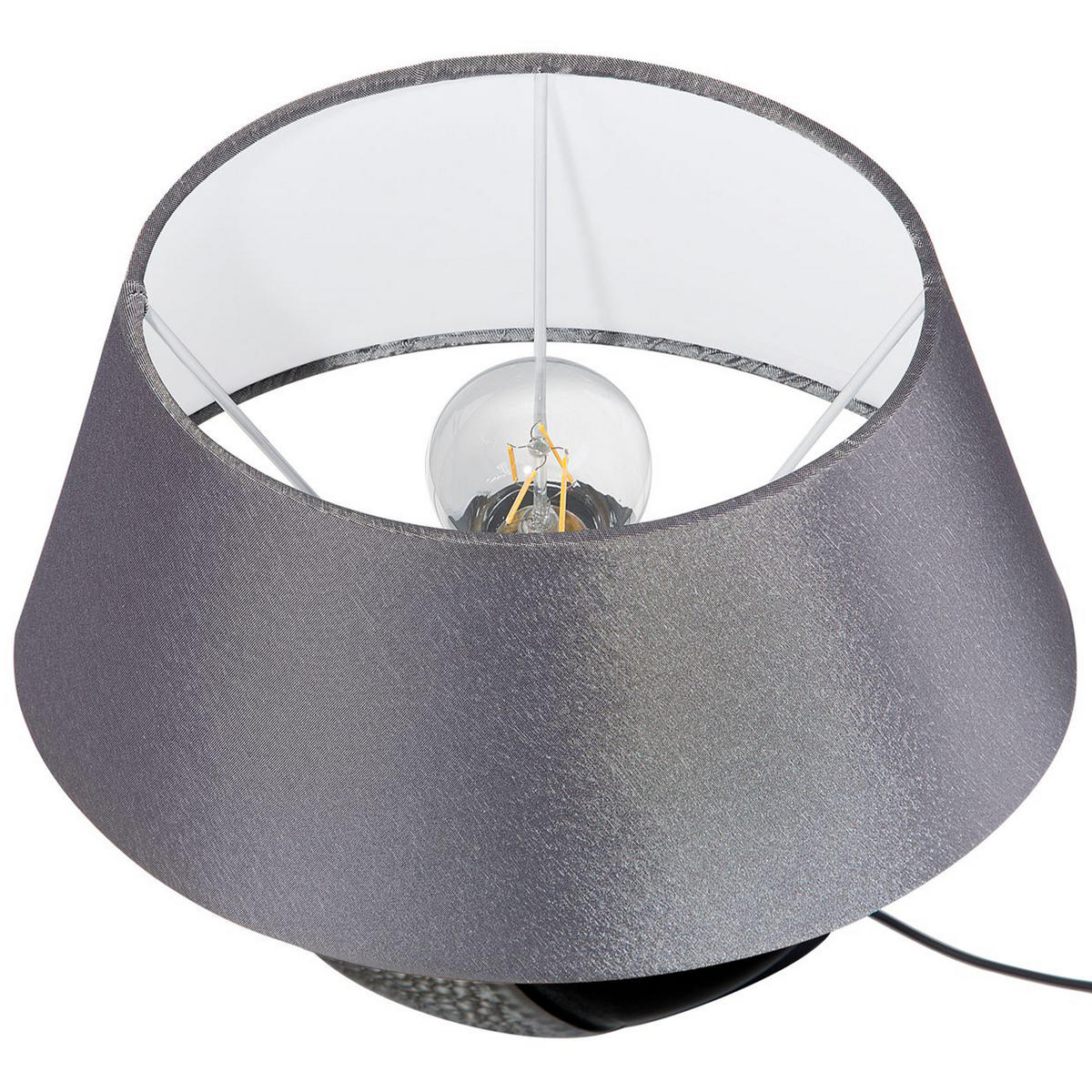 TISCHLAMPE Argun 30/30/42 cm - Schwarz, Keramik (30/30/42cm) - Beliani