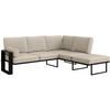 LOUNGEECKTEIL Verdino mit Metallrahmen 207 cm beige - Beige, Metall (207/90/199cm) - Beautysofa