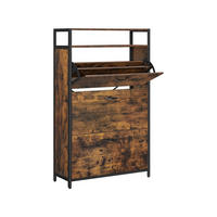 SCHUHSCHRANK SCHUHKOMMODE - Braun, Holzwerkstoff (30/130/80cm) - Hansiro