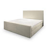 BOXBETT ALORIA 140x200 cm mit Matratze und Topper - Creme - Creme, Holz (140/200cm) - MASSENO