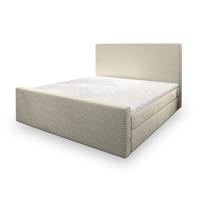 BOXBETT ALORIA 140x200 cm mit Matratze und Topper - Creme - Creme, Holz (140/200cm) - MASSENO