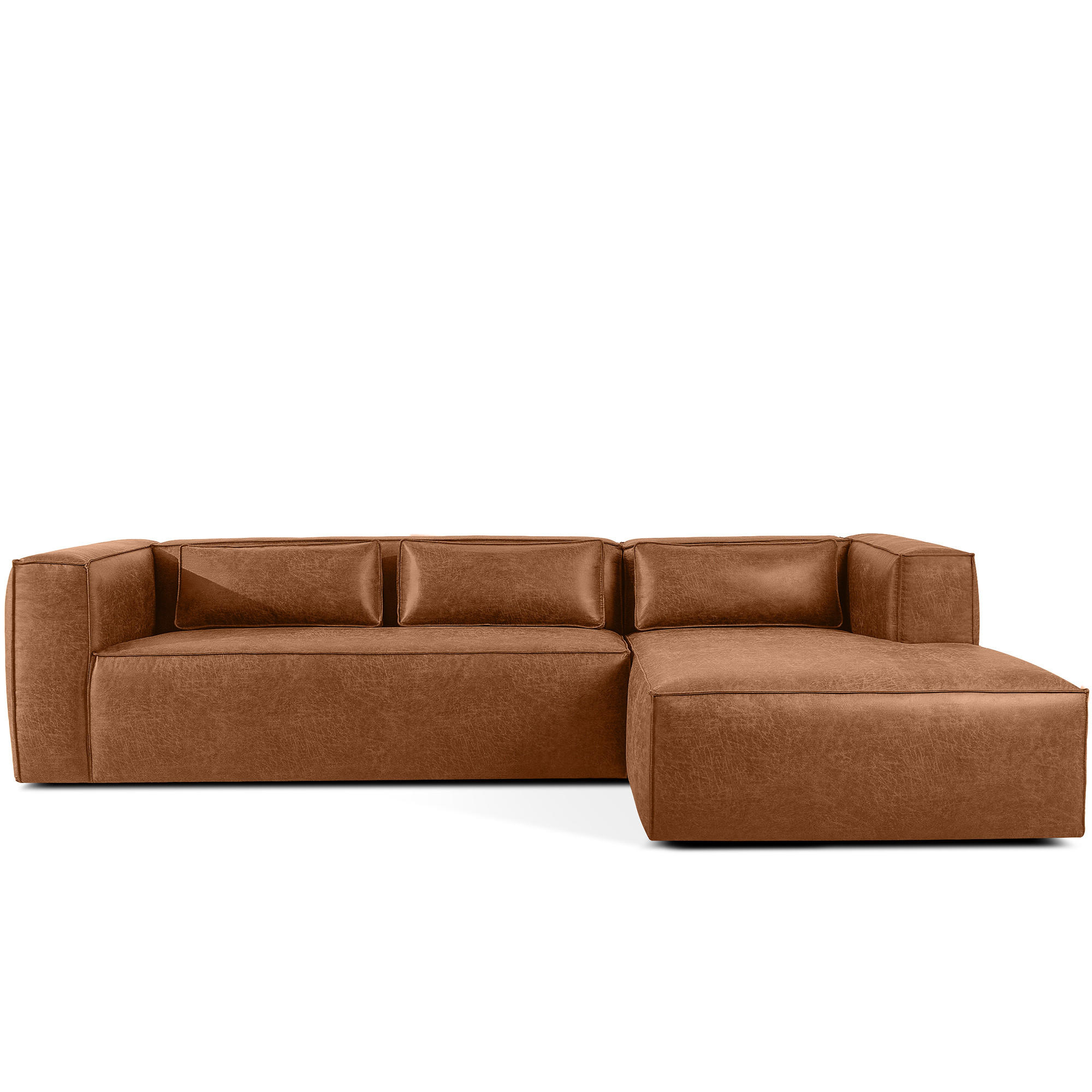 ECKSOFA RECHTS FEROX, Rot - Rot, Holz/Holzwerkstoff (300/175cm) - KONSIMO®