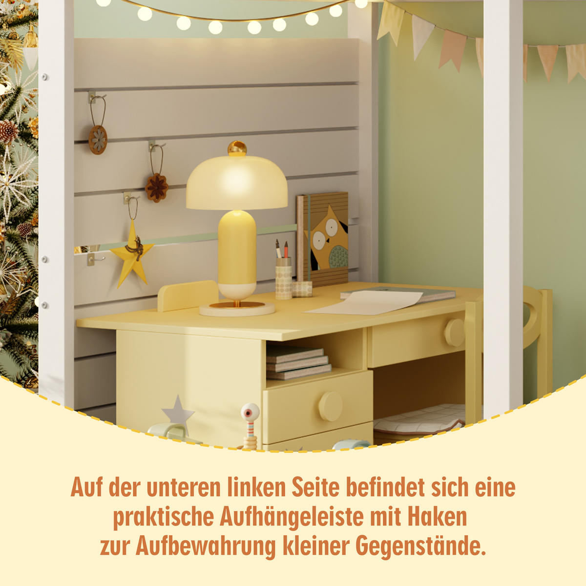 ETAGENBETT 90x200cm Weiß Mit Stauraumtreppe & Fenster - Weiß, Holzwerkstoff - FLIEKS