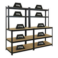 WERKBANK Giant Beast 2er-Set 180x100x60cm Fachlast 175kg Schwarz - Schwarz, Metall (200/180/60cm) - PROREGAL