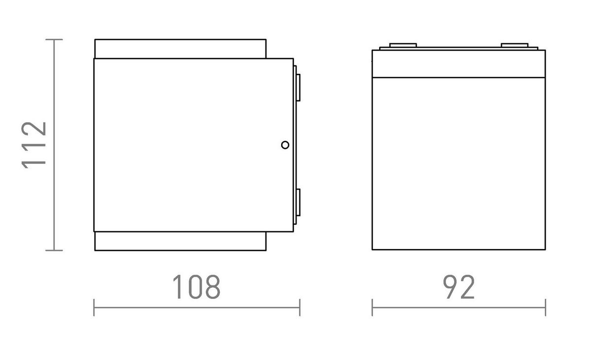 AUSSENLEUCHTE TIRAS II Anthrazitgrau milchfarbenes Acryl 12 W IP54 - Grau, Kunststoff (108/92/112cm) - Rendl