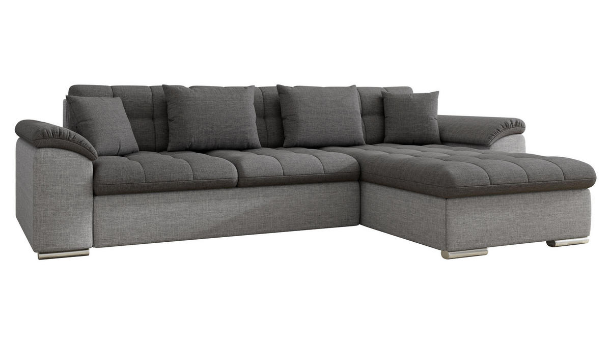ECKSOFA Diana Lux, Seite: Rechts - Greige, Holz/Textil (280/160cm) - MIRJAN24