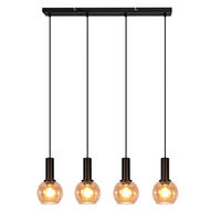 PENDELLEUCHTE Fenrik 55/13/145 cm - Schwarz, Glas/Metall (55/13/145cm) - ZMH