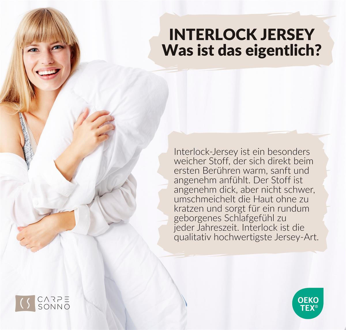 BETTWÄSCHE 155x220 Interlock Jersey Bettbezug Baumwolle Tiger - Made in Germany - Weiß, Textil (155/220cm) - Carpe Sonno