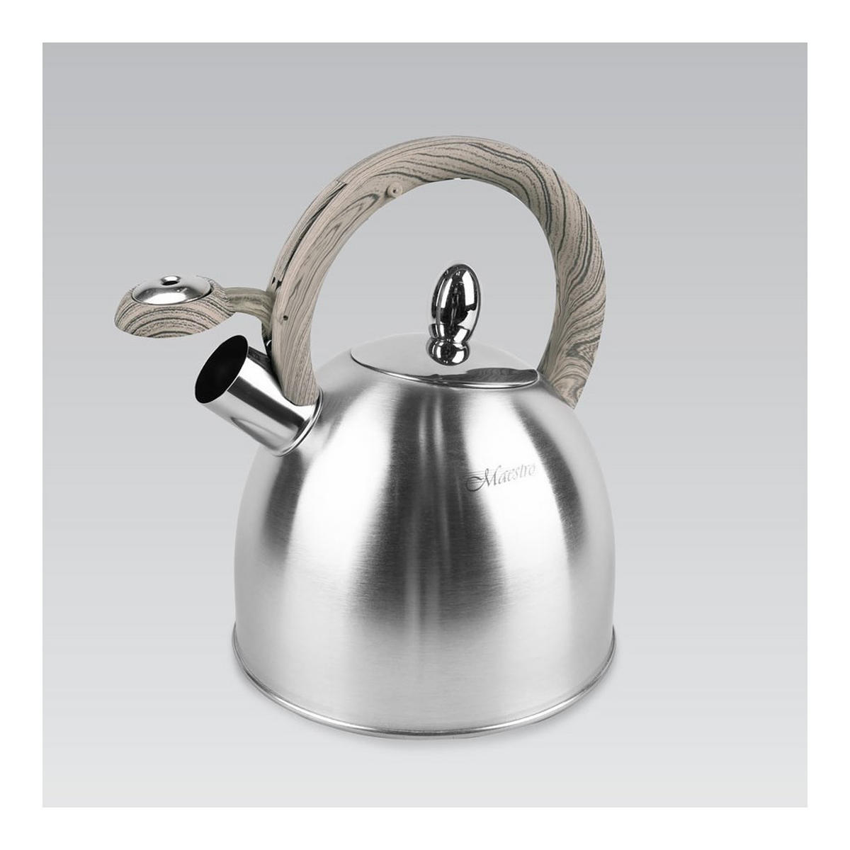 WASSERKESSEL Silber 23/21/22 cm MR1312 - Silberfarben, Metall (23cm) - Maestro 