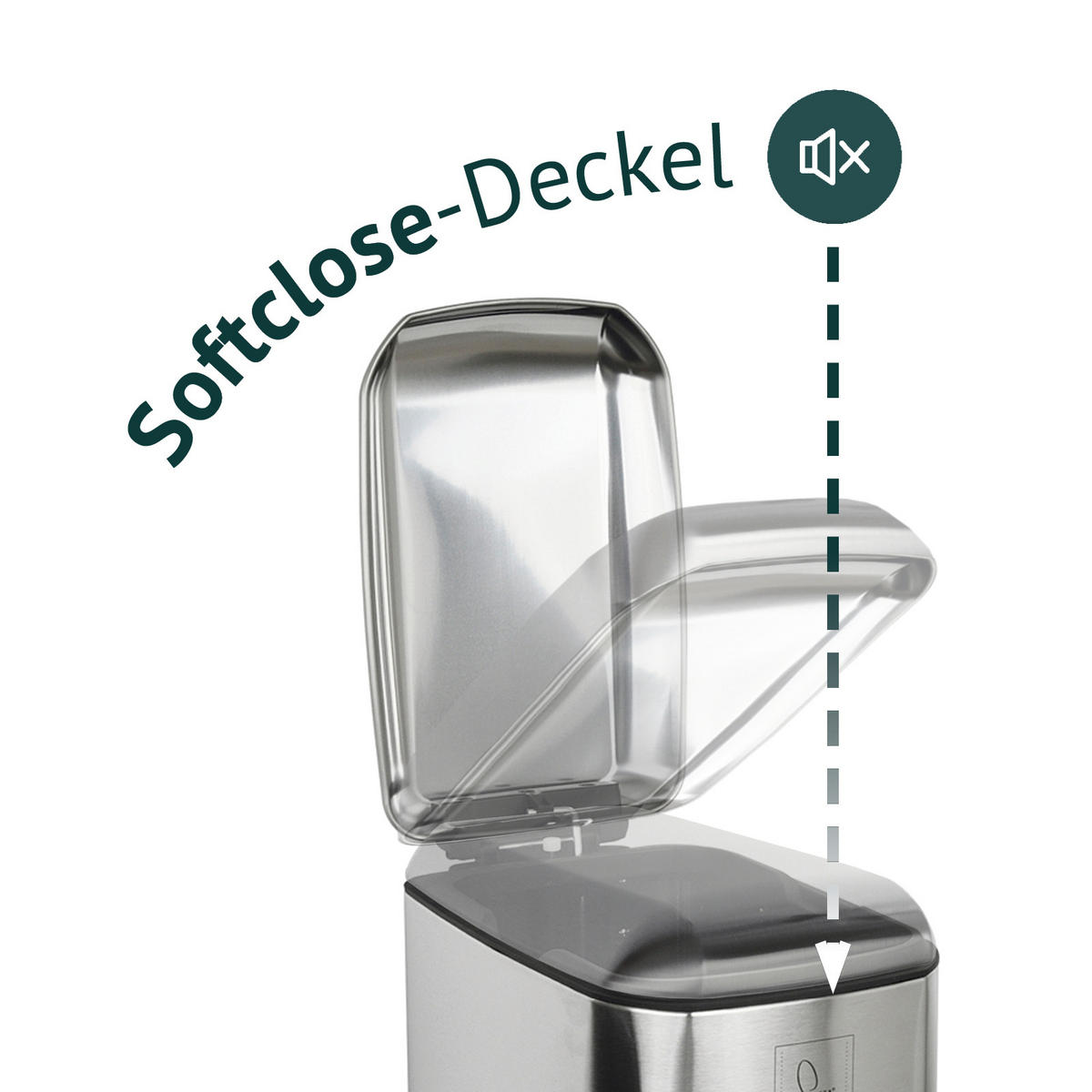 MÜLLEIMER TS12 12L Silber - Silberfarben, Metall (20/47/35cm) - SVITA