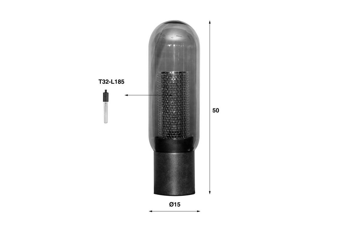 TISCHLAMPE TRIEST Schwarz Glas - Schwarz, Glas (15/15/50cm) - KAWOLA