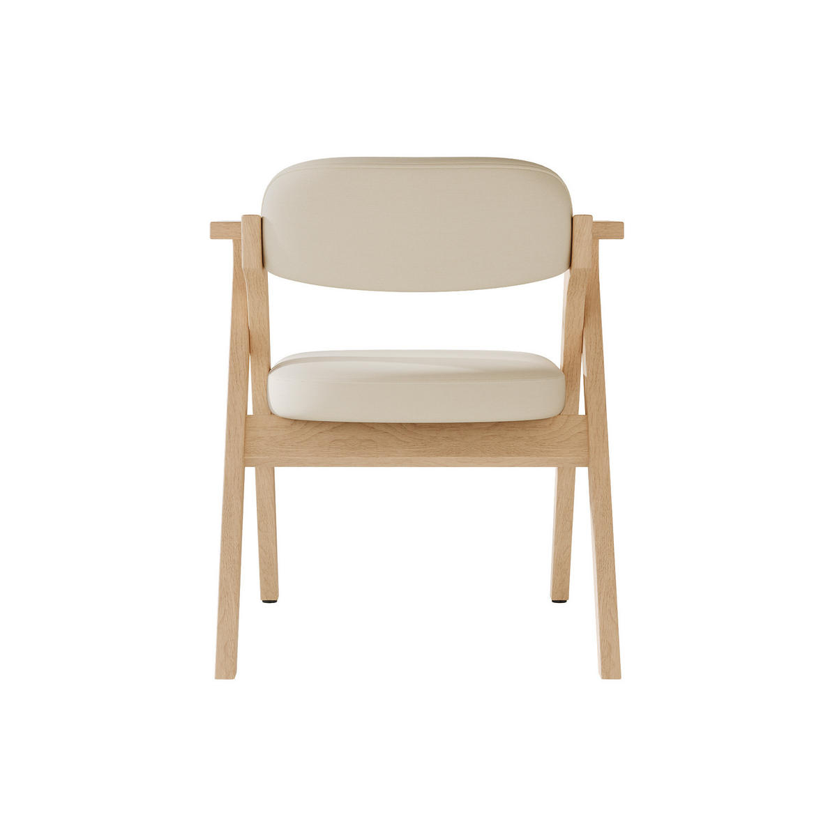 ESSZIMMERSTÜHLE klappbar Massivholz Beige 4er-Set - Beige, Holz (66.5/76/63.5cm) - Meubliv