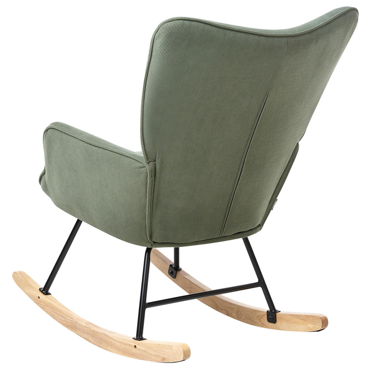 SCHAUKELSESSEL Cord Dunkelgrün Arset - Grün, Textil (71/104/83cm) - Beliani