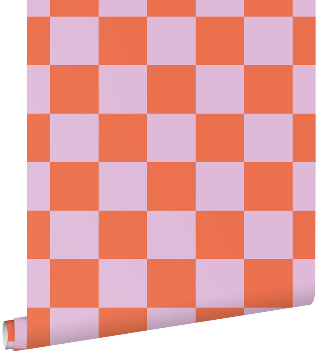 TAPETE Karomuster 53 cm x 10.05 m - Lila, Papier (53/1000cm) - ESTAhome