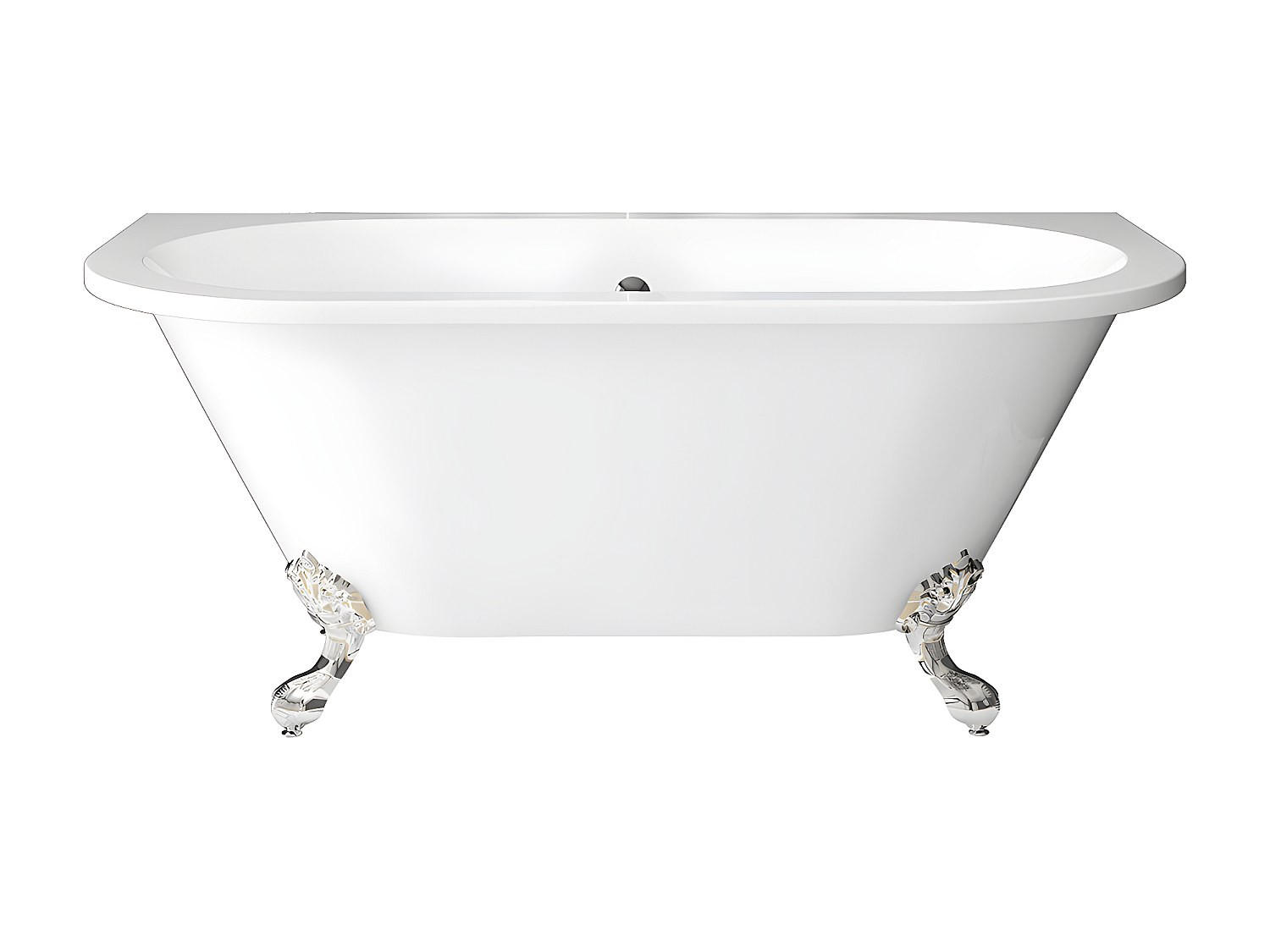FREISTEHENDE Badewanne mit Füßen - 1 Person - Acryl - Weiß - - Weiß, Kunststoff (150/61/74cm) - Vente-Unique