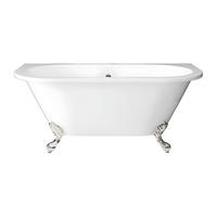 FREISTEHENDE Badewanne mit Füßen - 1 Person - Acryl - Weiß - - Weiß, Kunststoff (150/61/74cm) - Vente-Unique