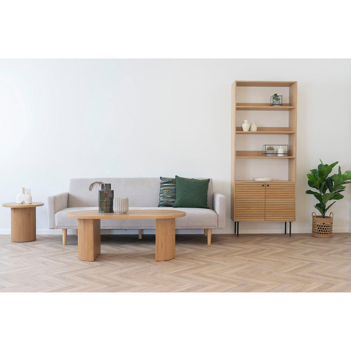 COUCHTISCH Boavista MDF, Dekorpapier Natur - Naturfarben, Holz (60/120/45cm) - tinkaro