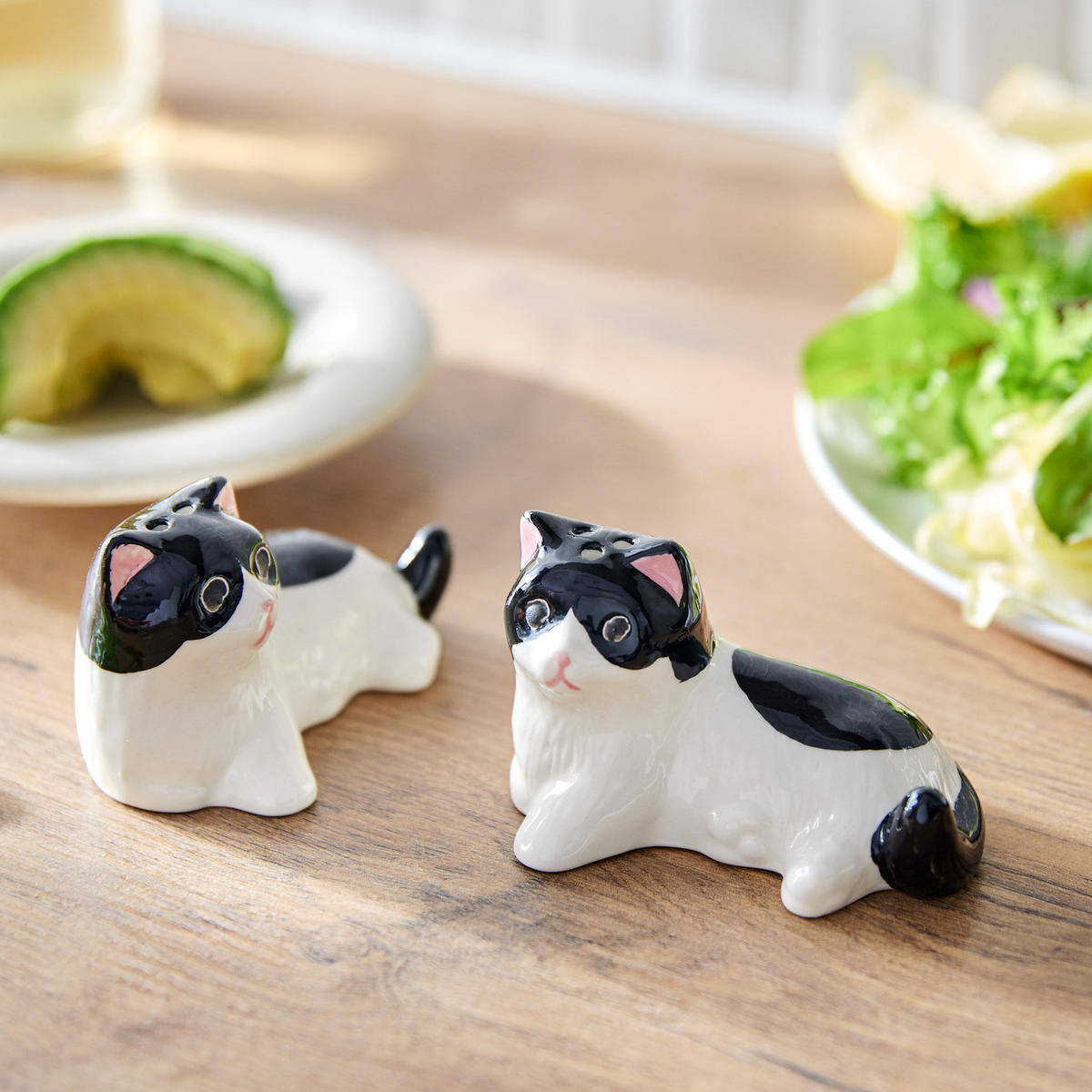 SALZ- UND PFEFFERSTREUER Salt & Pepper Katzen - Schwarz, Stein (5/5/8cm) - Butlers