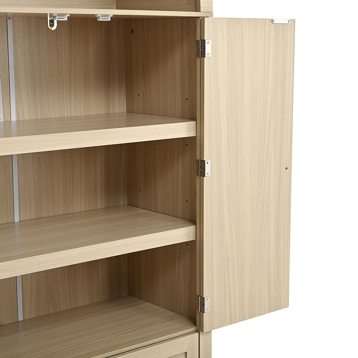 BÜCHERREGAL in Eichenfarben Aufbewahrungsschrank mit Doppelschubladen für Wohn- und Schlafzimmer, B80/T40/H180 cm - Eichefarben, Holzwerkstoff/Metall (80/180/40cm) - STILVORA