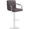 BARHOCKER Stoff dunkelgrau - Dunkelgrau/Weiß, Textil/Metall (54/91/46cm) - CLP