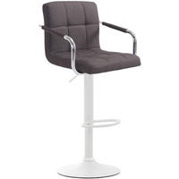 BARHOCKER Stoff dunkelgrau - Dunkelgrau/Weiß, Textil/Metall (54/91/46cm) - CLP