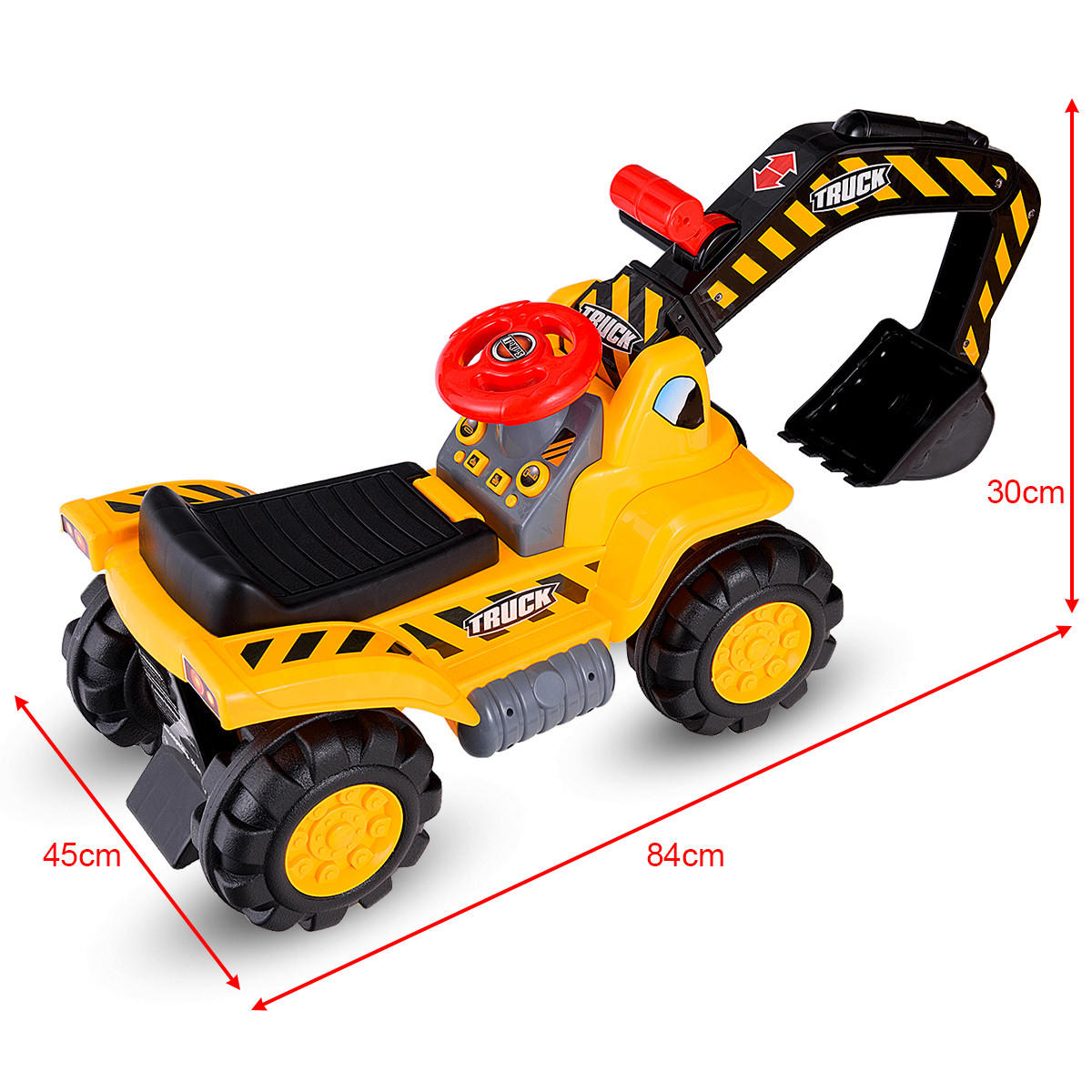 Costway Aufsitzbagger Mehrfarbig 89x30x45 cm