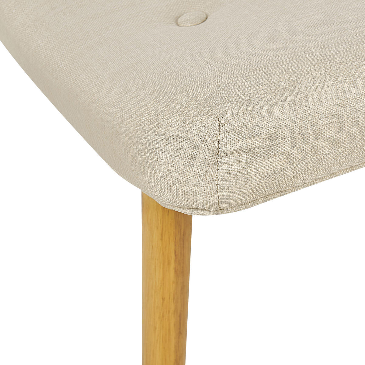 SESSEL Helles Beige mit Hocker Vejle - Beige/Creme, Textil (81/100/78cm) - Beliani