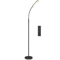 STEHLAMPE mit 360° verstellbarer Schwanenhals, Schwarz - Schwarz, Metall (22/22/175cm) - HOMCOM