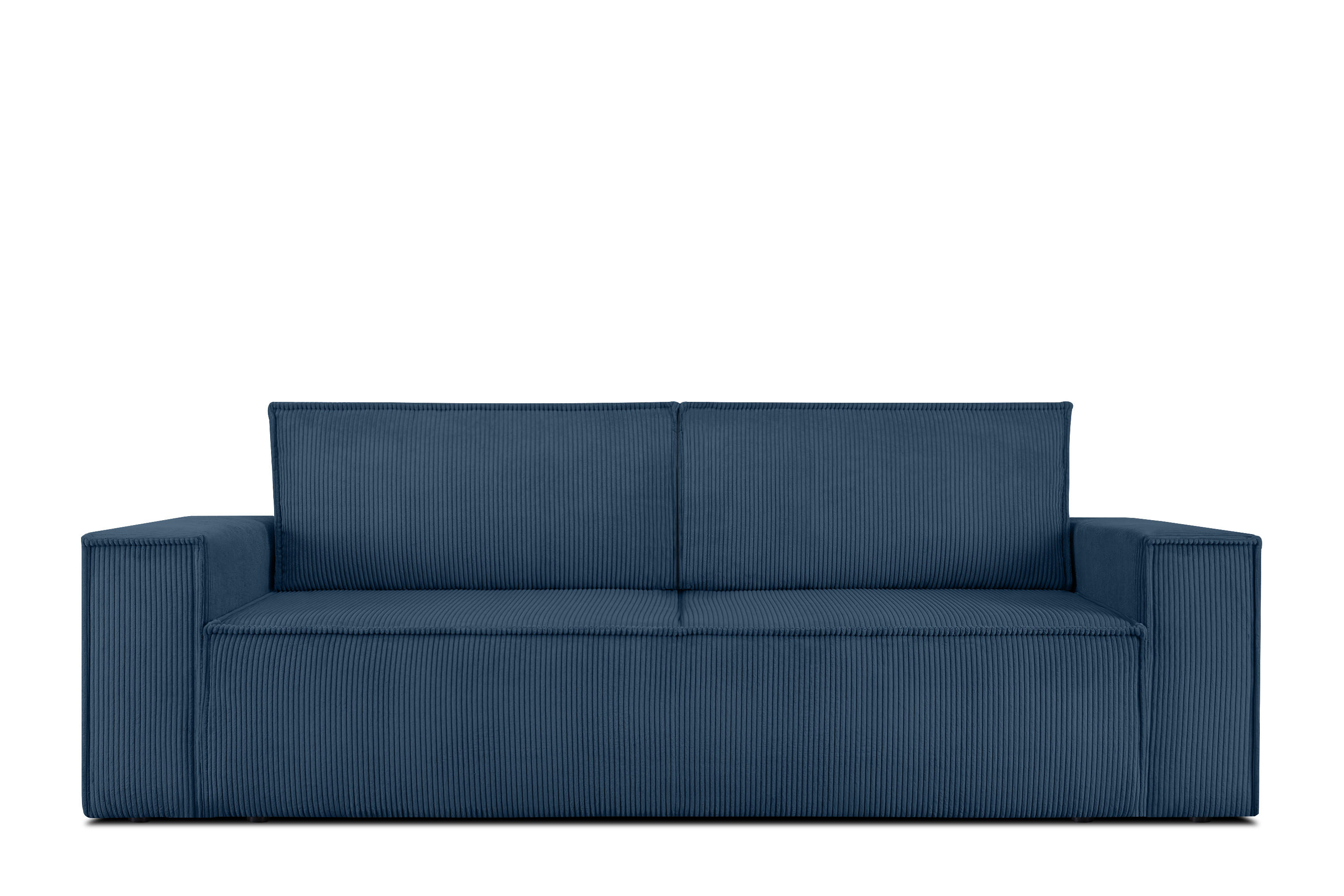 3-SITZER-SCHLAFSOFA NAPI in Pet Friendly Cord-Stoff, Marine - Blau/Schwarz, Textil (244/89/101cm) - KONSIMO®