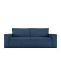 3-SITZER-SCHLAFSOFA NAPI in Pet Friendly Cord-Stoff, Marine - Blau/Schwarz, Textil (244/89/101cm) - KONSIMO®