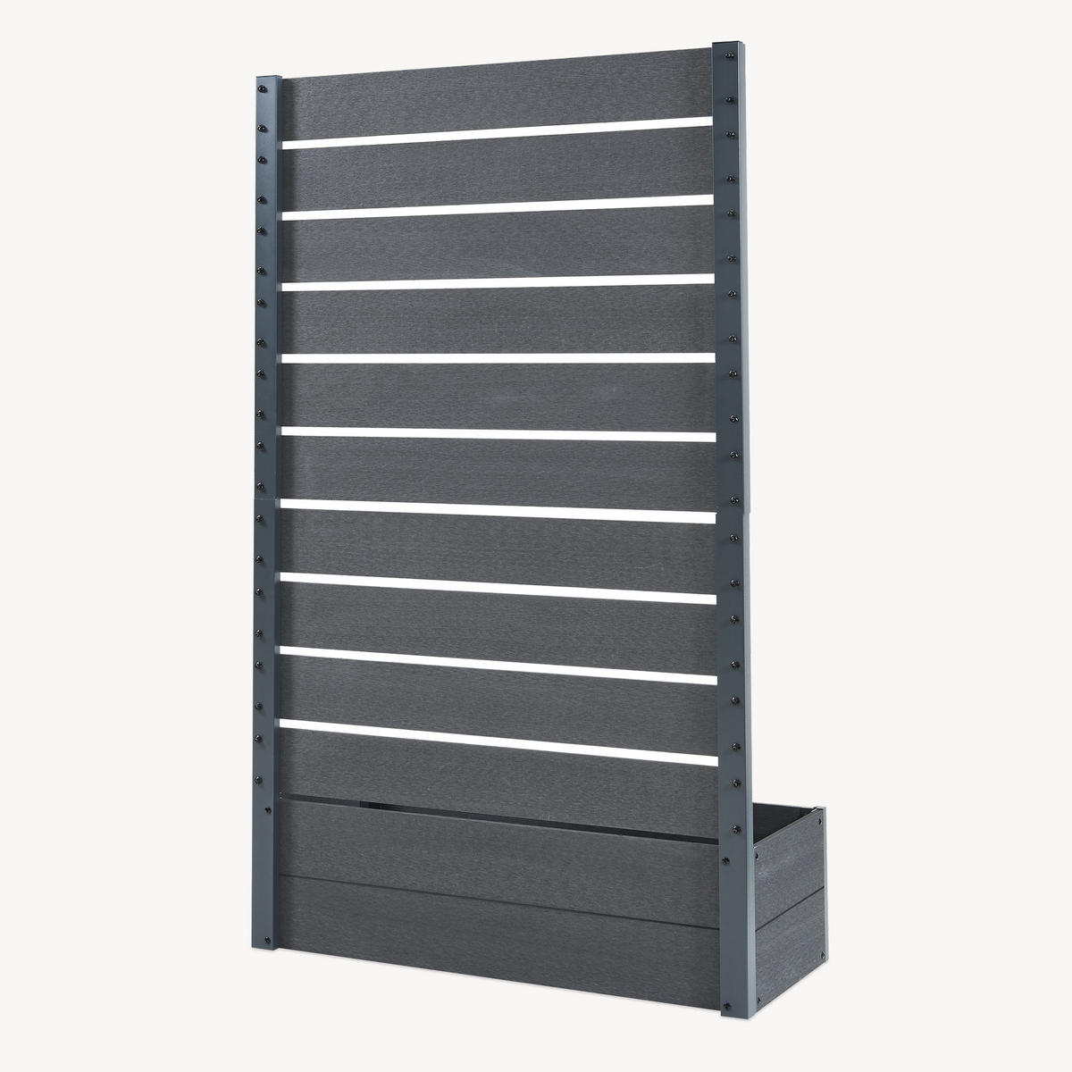 BLUMENKASTEN Heerde - Grau, Kunststoff (90/150/38cm) - [en.casa]
