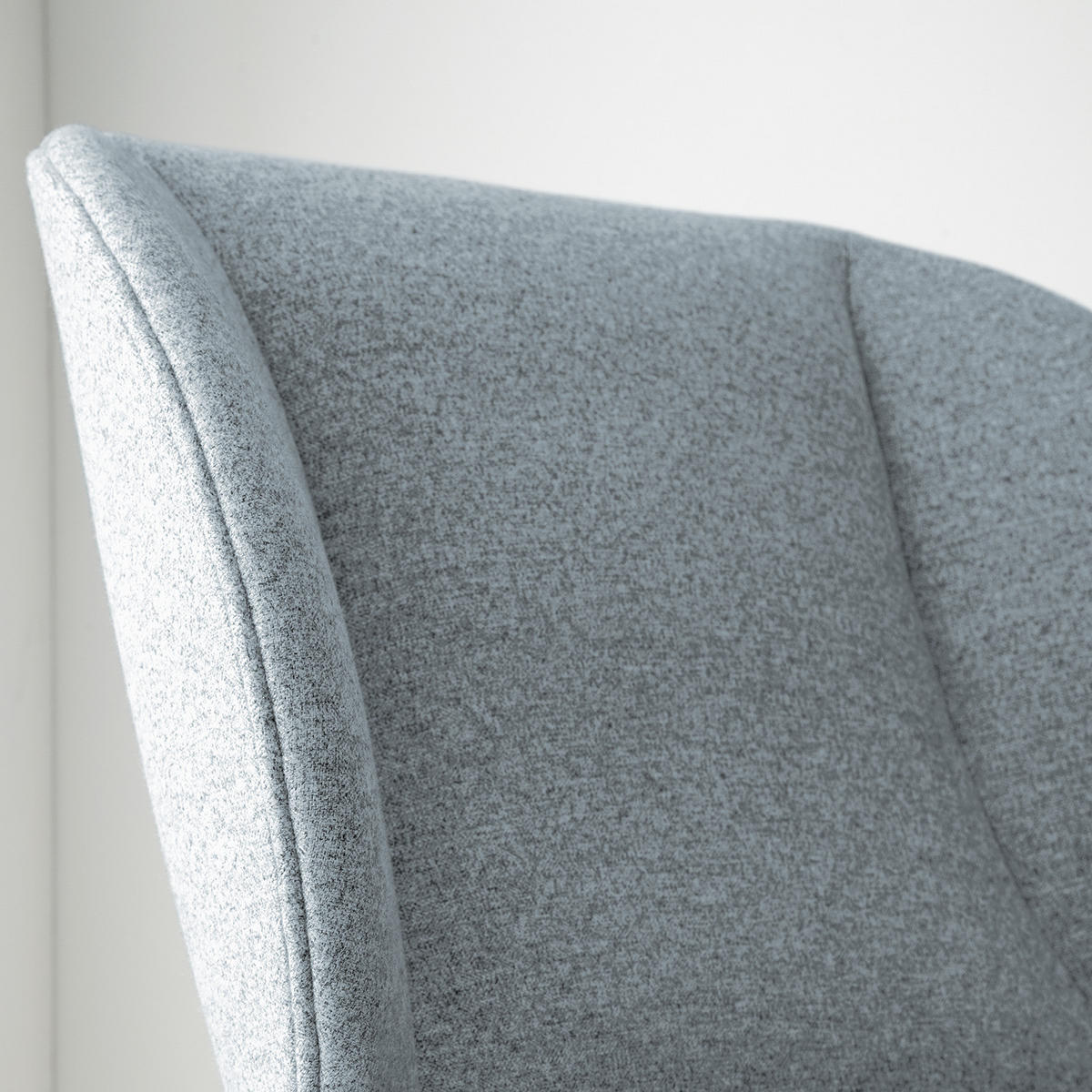 SESSEL - Blaugrau/Schwarz, Eichenholz/Textil (82/102/90cm) - home24