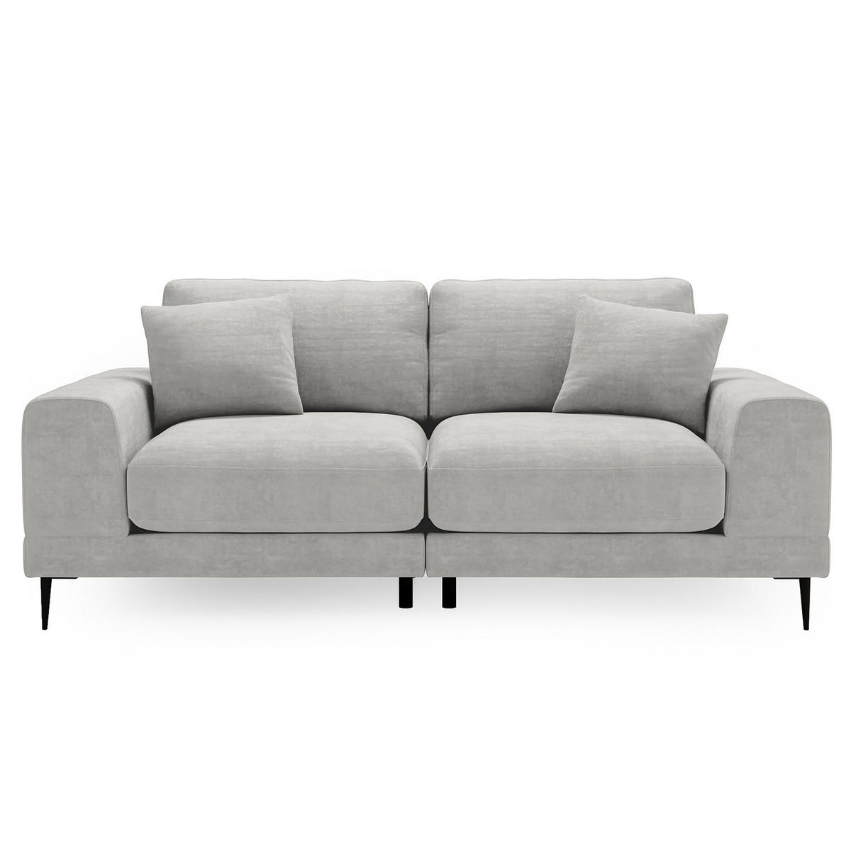 3-SITZER SOFA - Silberfarben, Textil (243/92/103cm) - home24