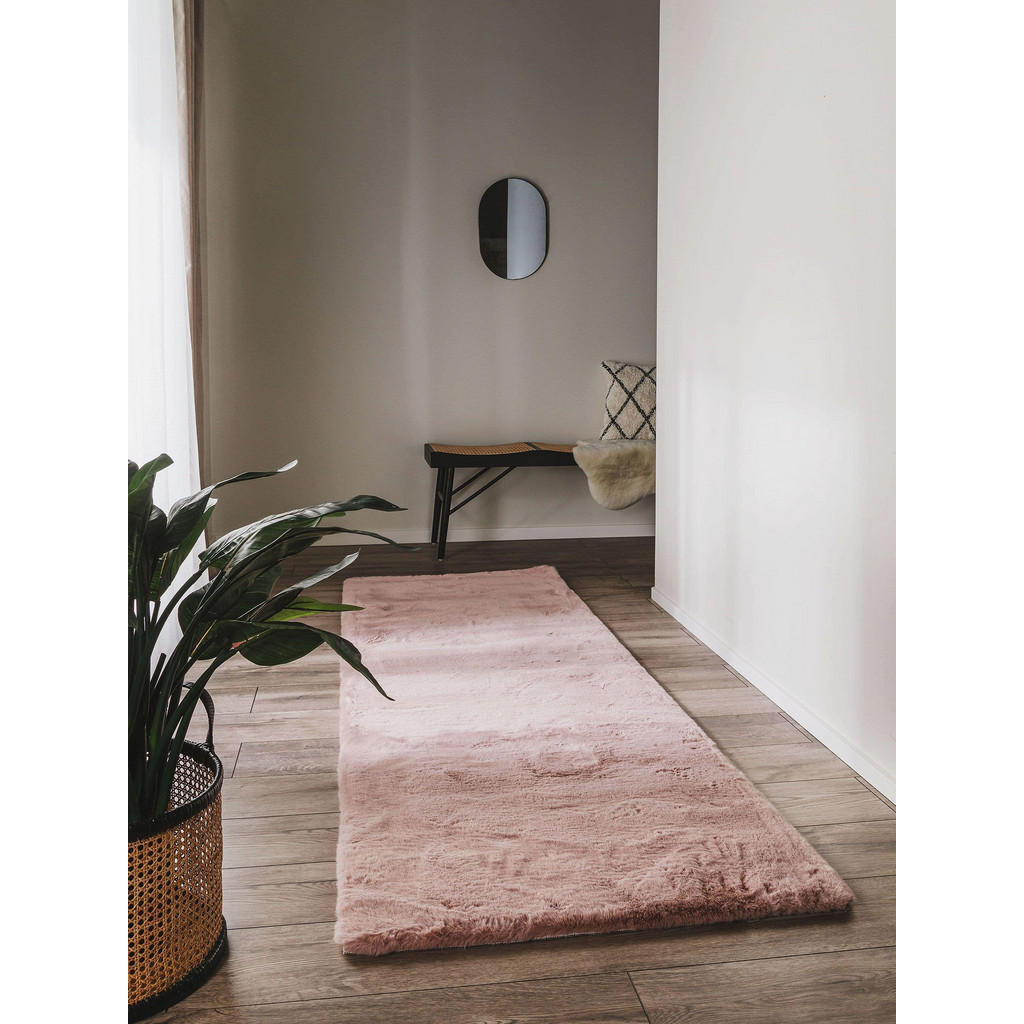 Thumbnail - benuta Nest Kunstfell-Teppich, Textil, Beton Optik, Rechteckig, 80x240 cm, Gots, wasserabweisend, Teppiche & Böden, Tepp...