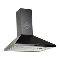 DUNSTABZUGSHAUBE GCH C 147 BL 6 N 60 cm Schwarz - Schwarz, Metall (60/87/47cm) - Gurari