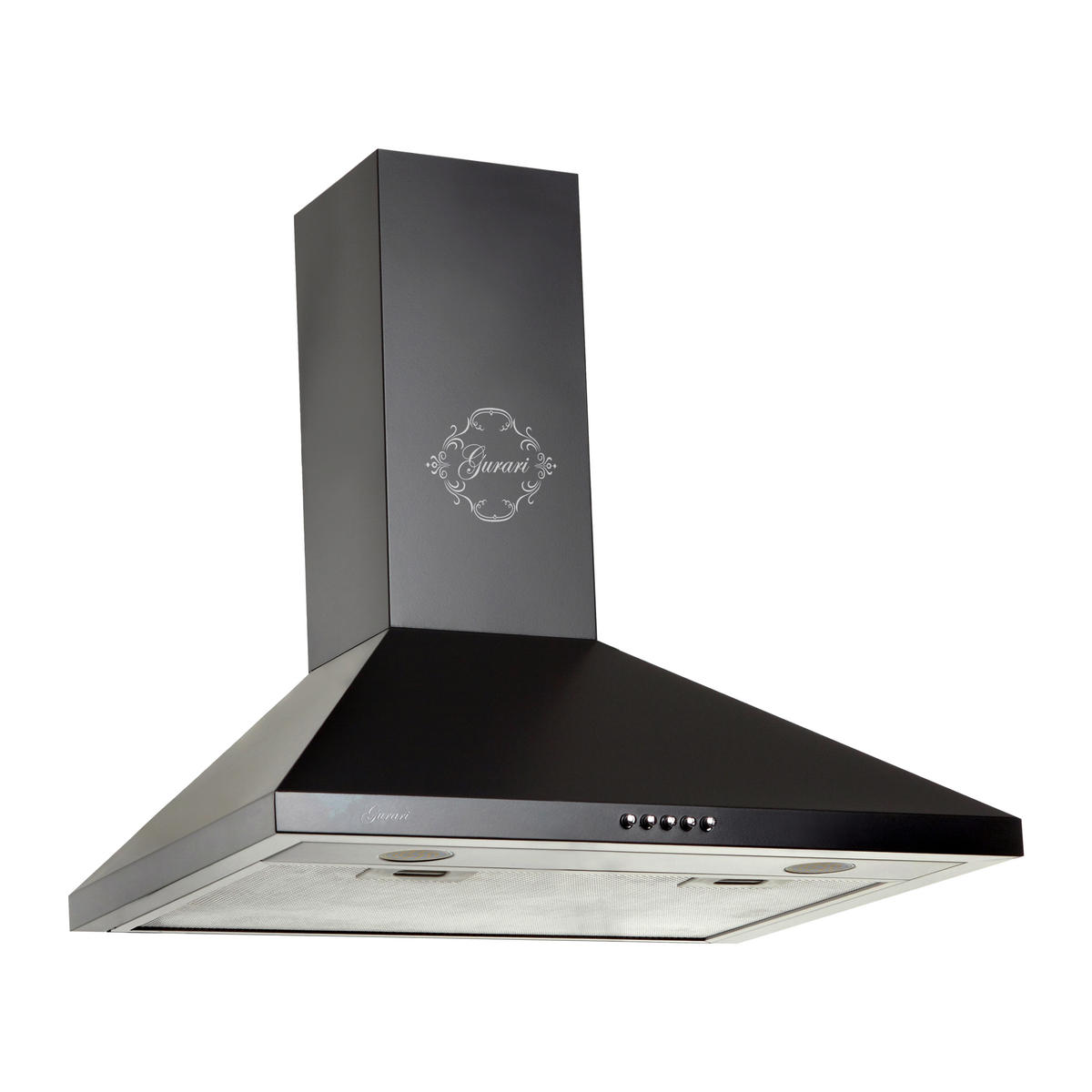 DUNSTABZUGSHAUBE GCH C 147 BL 6 N 60 cm Schwarz - Schwarz, Metall (60/87/47cm) - Gurari