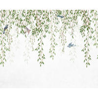 FOTOTAPETE Vögel in der freien Natur 350 x 279 cm - Grün, Papier (350/279cm) - Sanders & Sanders