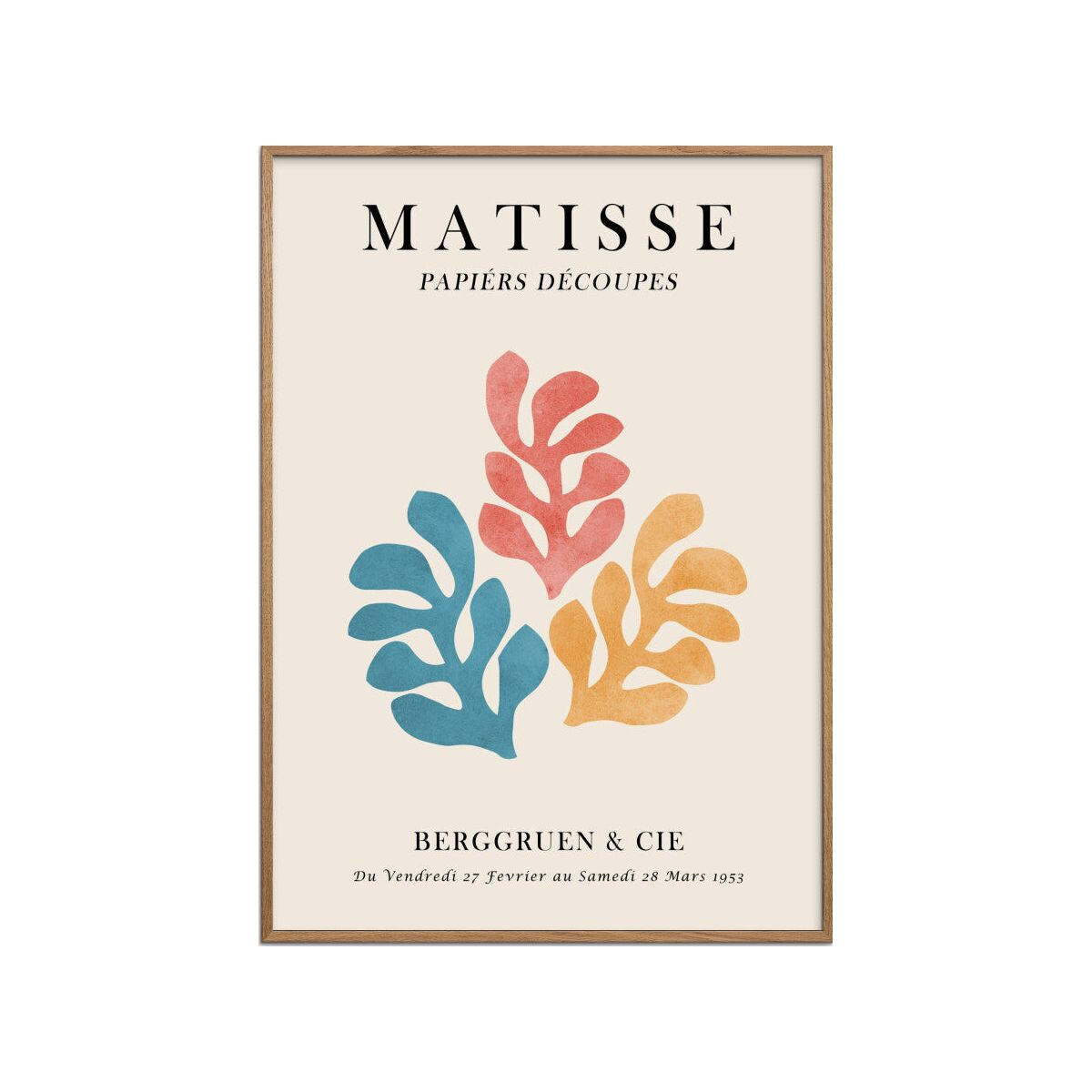 POSTER mit Rahmen Vitor Costa - Matisse floral Poster 3 - Eichefarben/Multicolor, Holz/Papier (30/40cm) - Poster&Frame