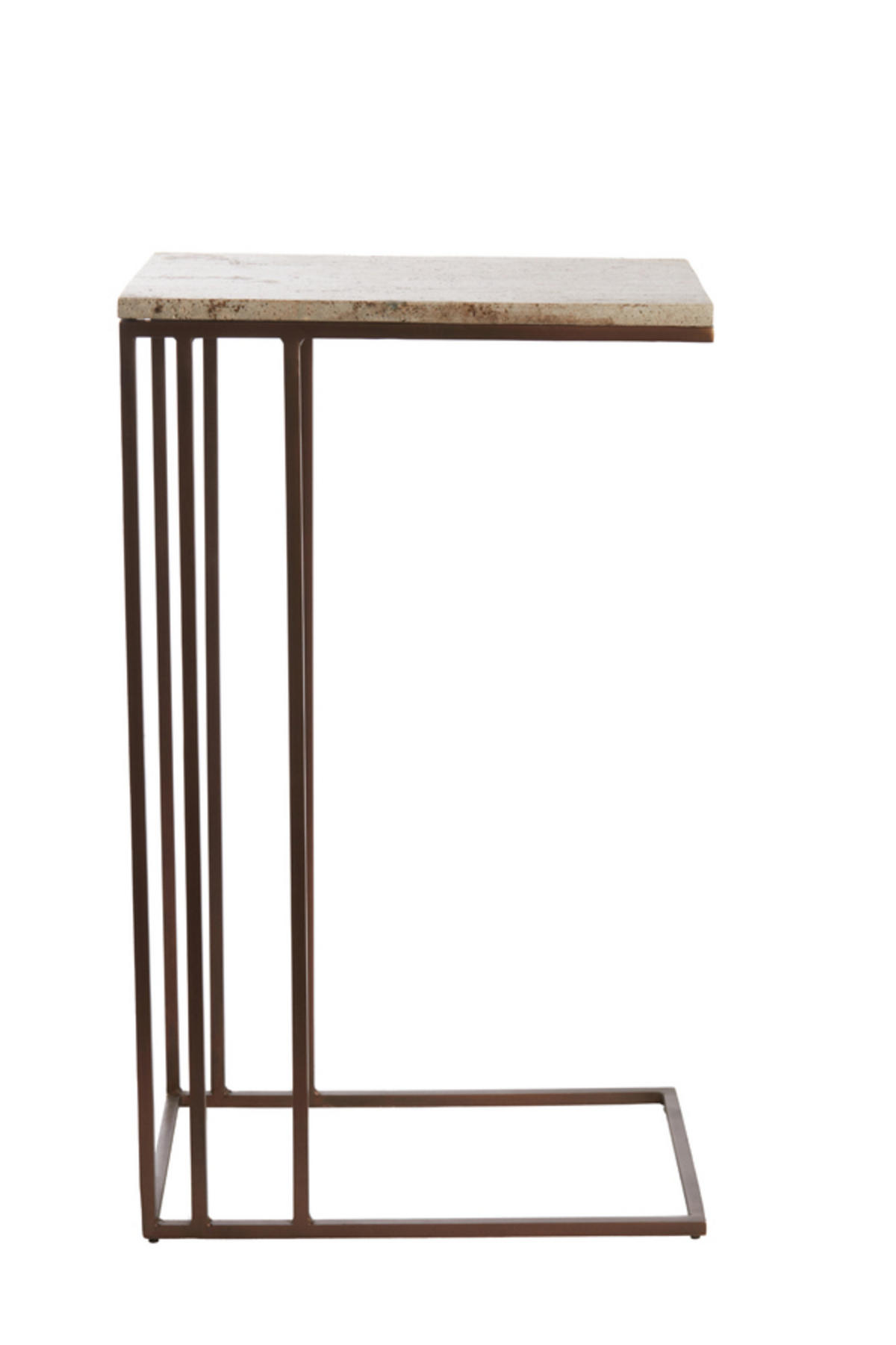 BEISTELLTISCH Roshan Braun 41/31/66 cm - Braun/Grau, Metall (41/31/66cm) - Light & Living