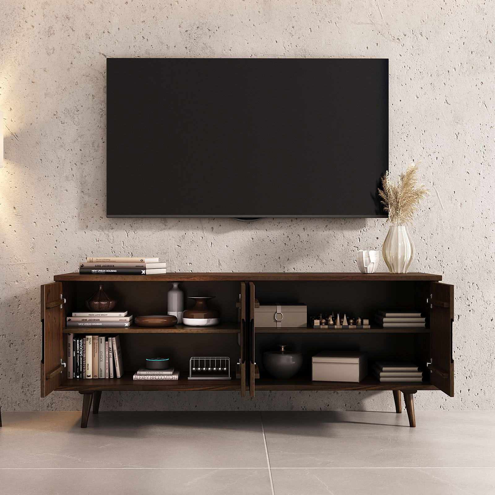 Idimex Lowboard Nussbaum 153x61x45 cm