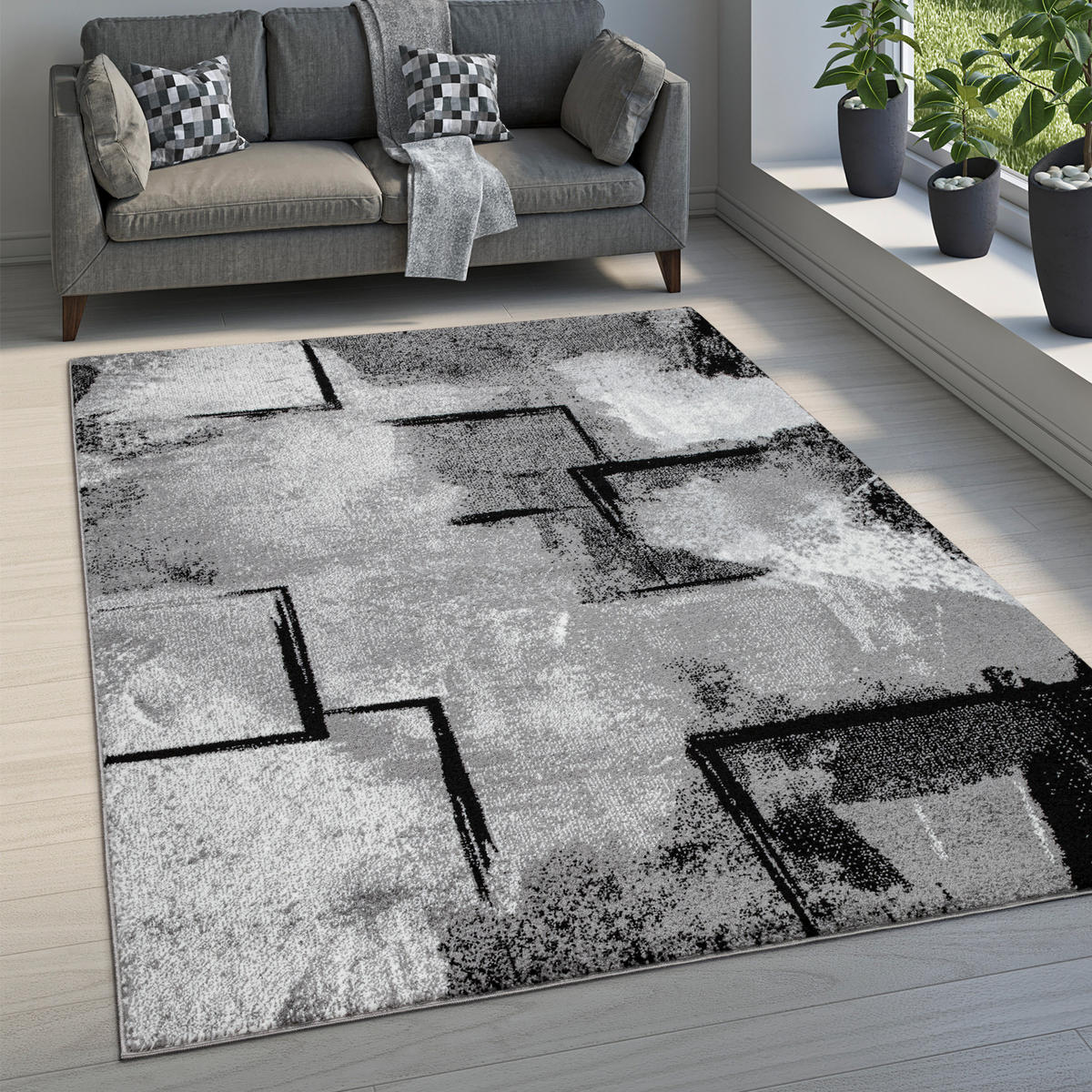 KURZFLORTEPPICH 200/290 cm Mondial 103 - Grau, Textil (200/290cm) - Paco Home
