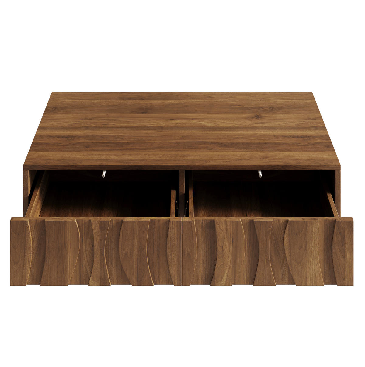 COUCHTISCH 105/55/41 cm in Natur mit 2 Schubladen und Retro-Design - Naturfarben, Holzwerkstoff (105/55/41cm) - Flora Grace