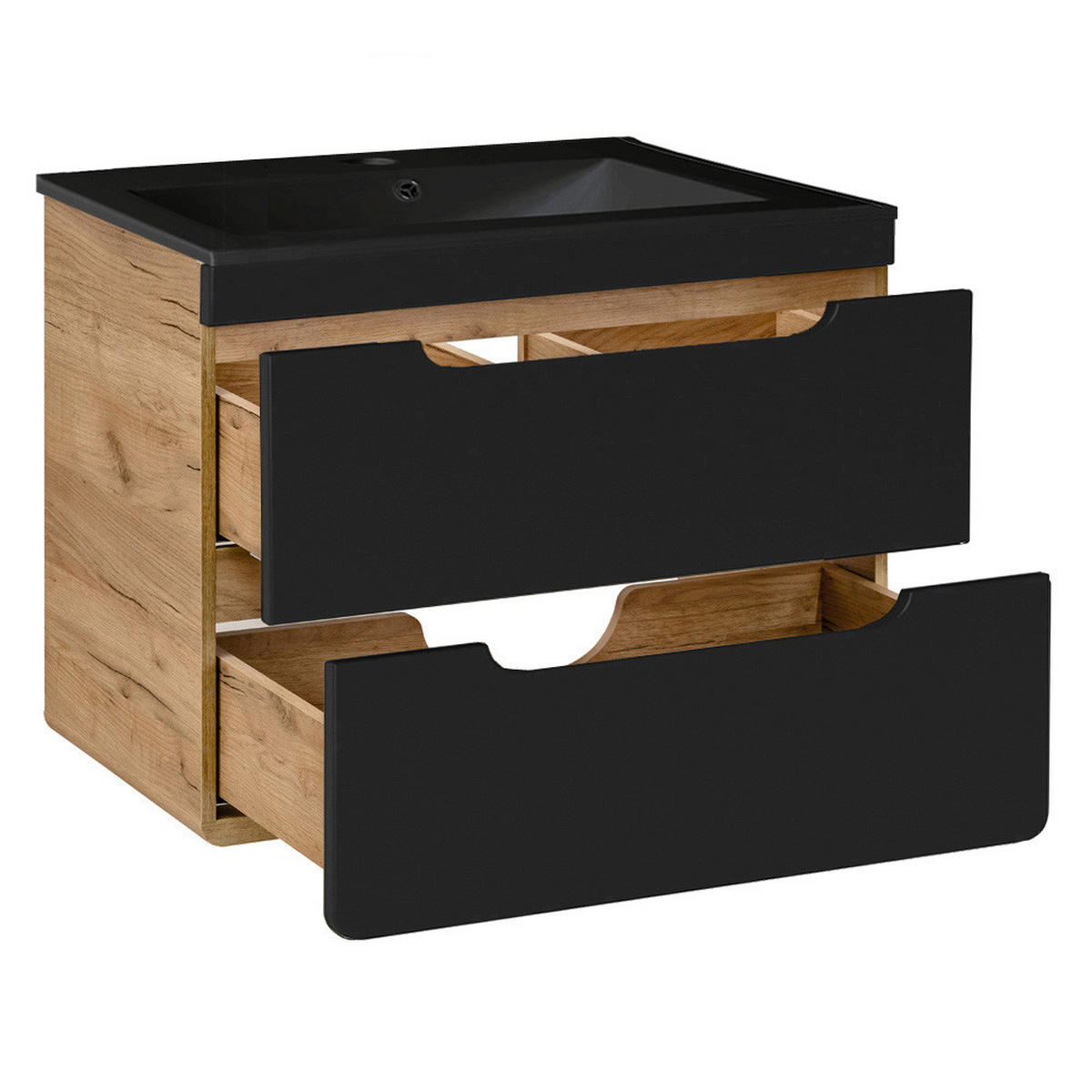 WASCHTISCH New-luton - Anthrazit, Holzwerkstoff (81/61/46cm) - Lomado