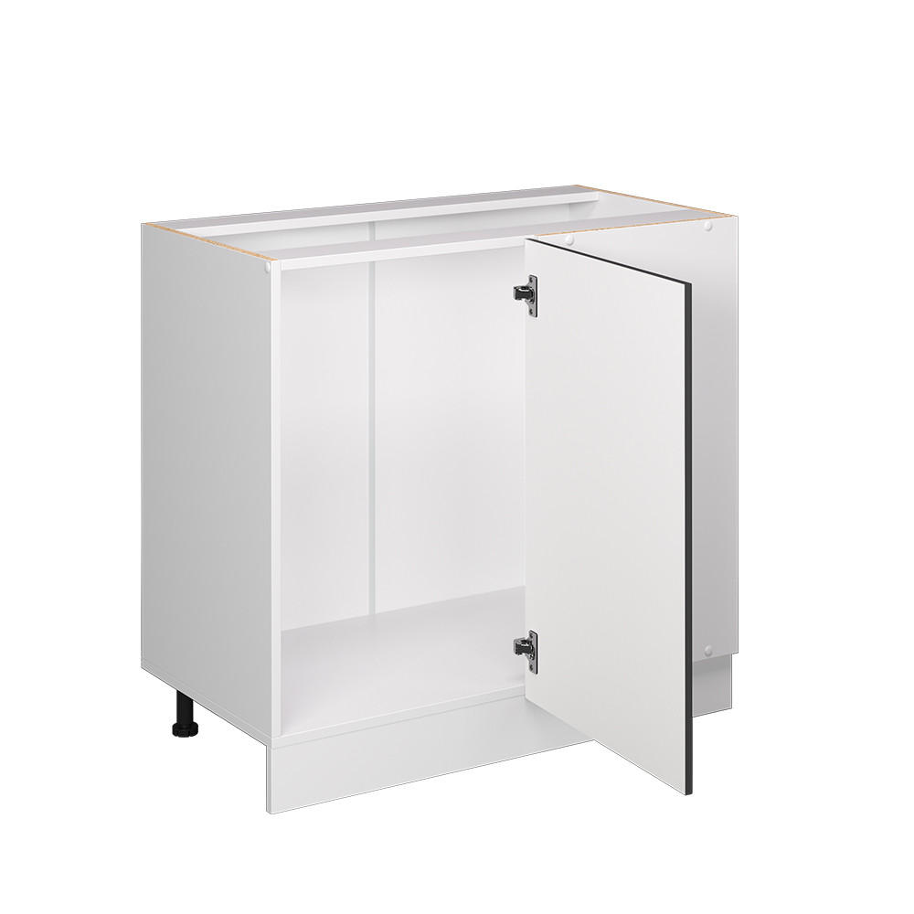 ECKUNTERSCHRANK R-Line Weiß Landhaus 86 cm ohne AP - Creme/Weiß, Holzwerkstoff (86/81.6/46cm) - Vicco